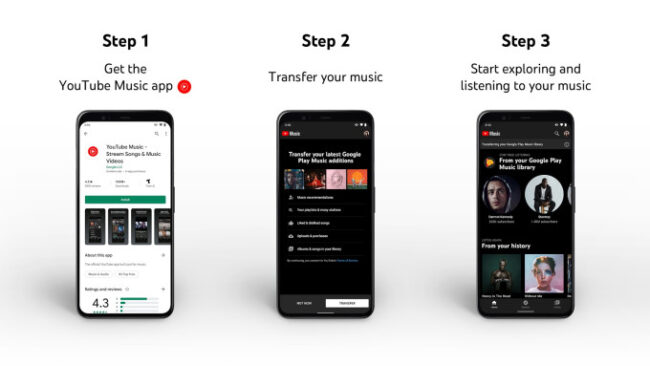 YouTube Music Adds Option to Transfer Content From Google Play Music