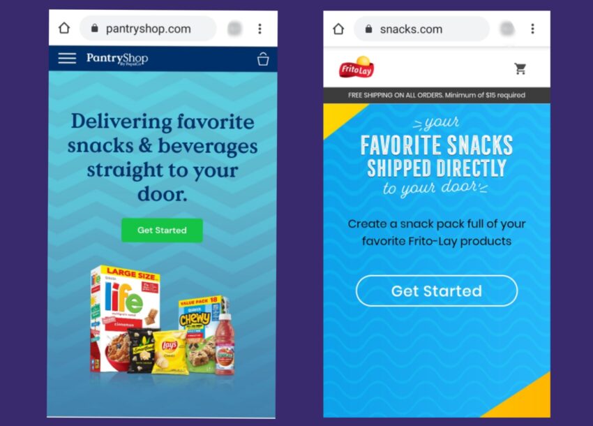 PepsiCo Launches Two New DTC Websites for Online Snacks Shopping