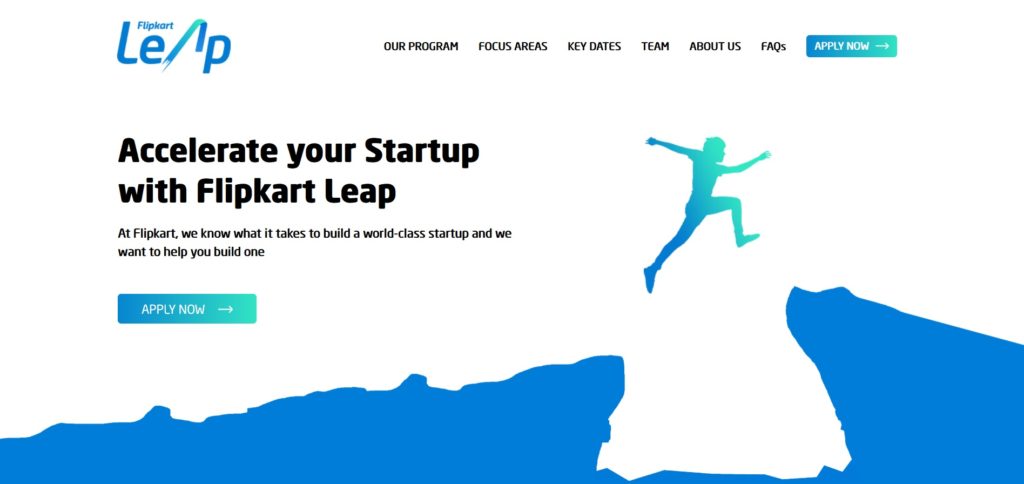 Flipkart Leap Startup Landing Page