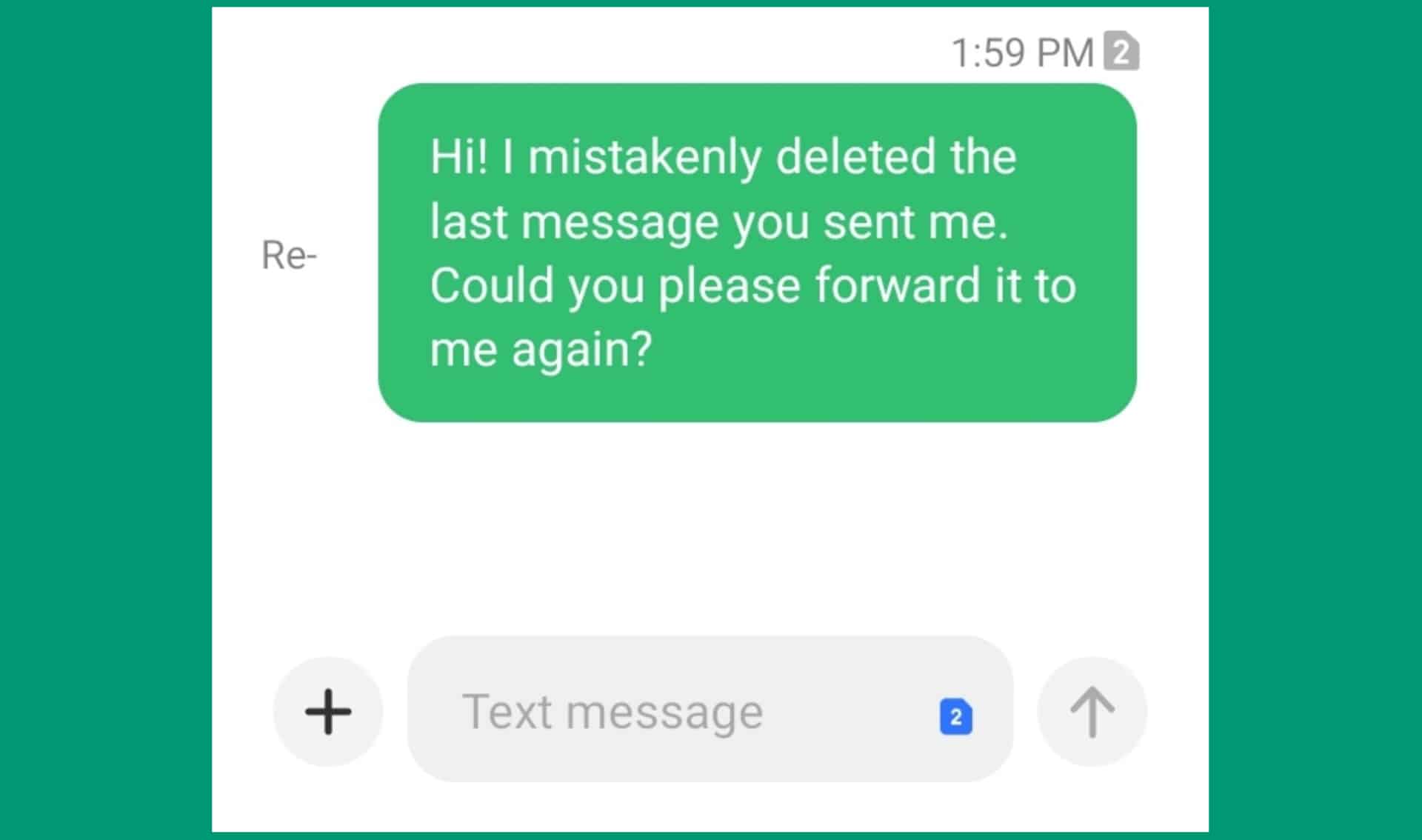 Request Deleted Message