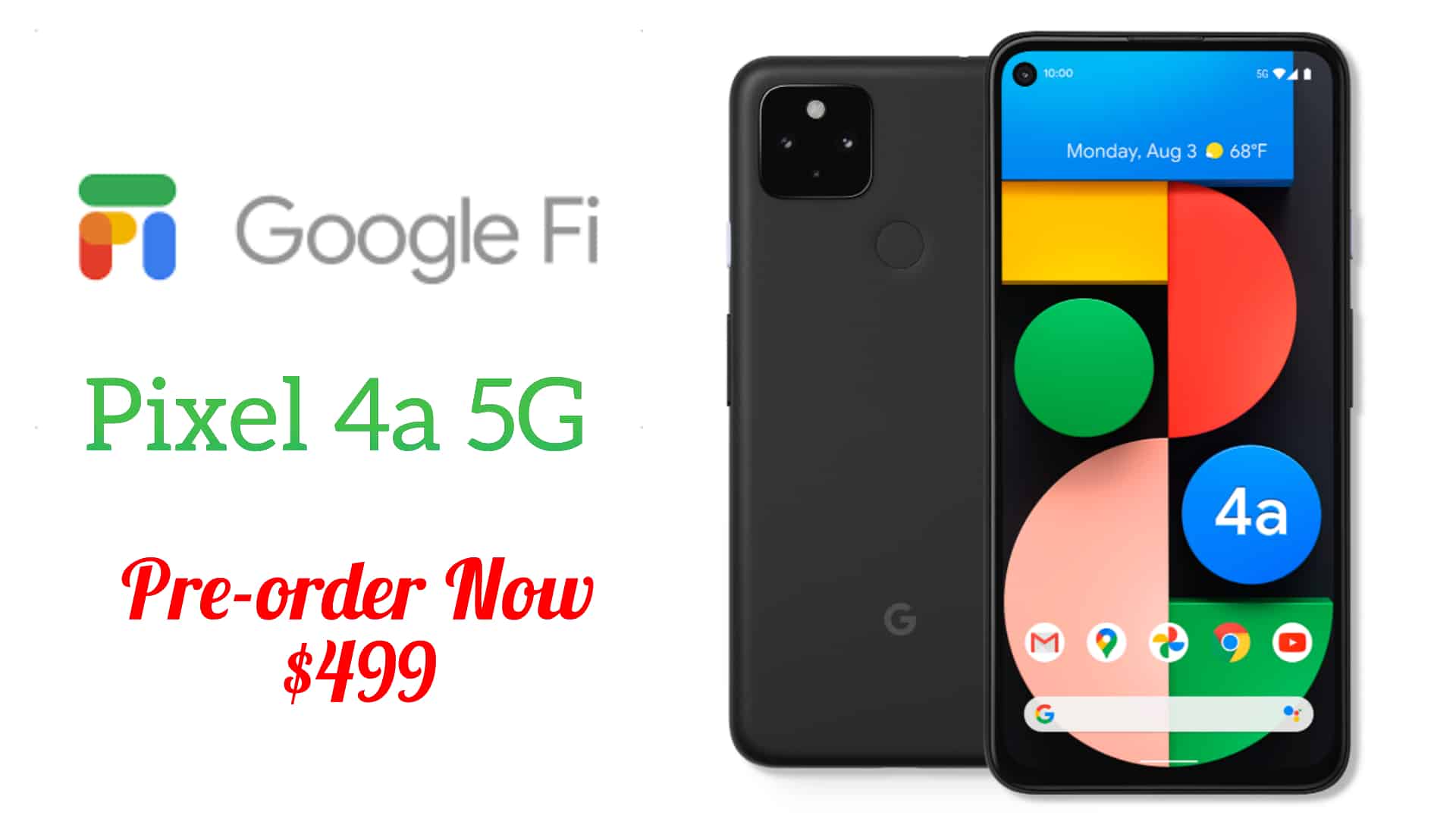 Pixel 4a With 5G Is Now Available for Pre-Order on Google Fi Website