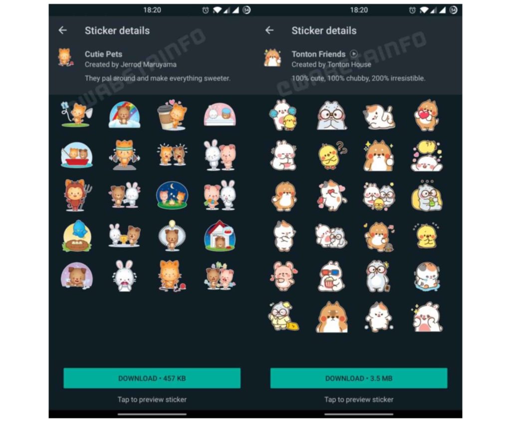 WhatsApp Beta Releases Two New Sticker Packs and Advanced Features to Configure Wallpaper