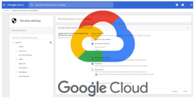 Google Cloud Now Lets Users Exempt Specific Applications From Session Length Policy