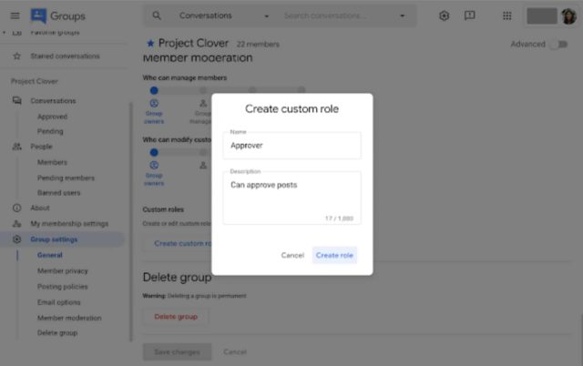 Google Now Allows Admins to Create Custom Roles in New Google Groups