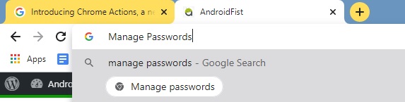 Manage Passwords