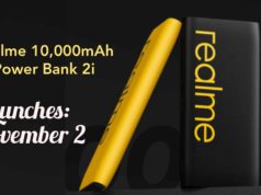 Realme Launches New 10,000mAh Power Bank 2i on November 2, To Go on Sale From November 6