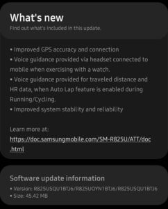 Samsung Galaxy Watch Active 2 new update improves GPS performance and voice guidance