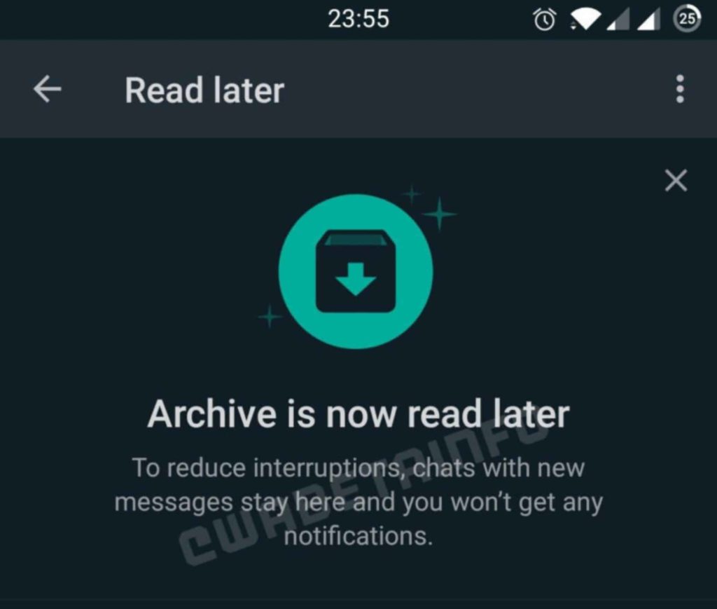 Whatsapp Will Soon Replace Archived Chats With 'Read Later'
