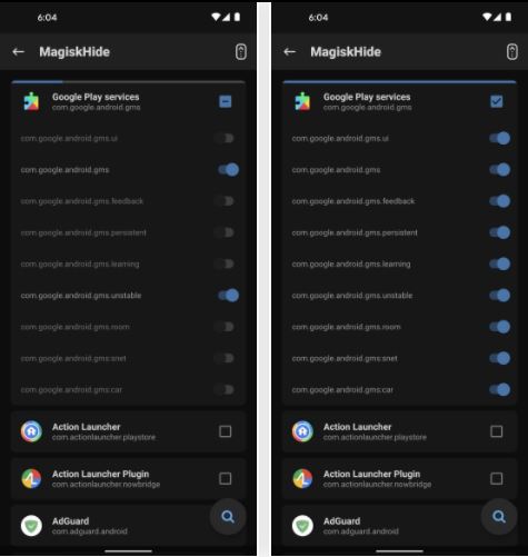 Enable All Hooks under Google Play Services