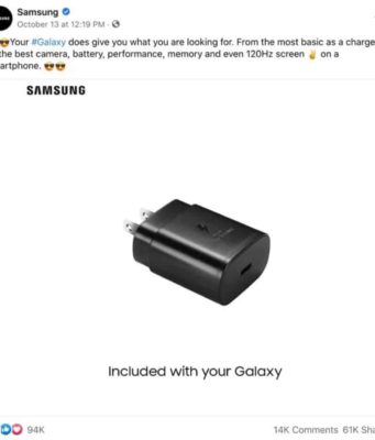 Samsung mocked Apple on removal of charger from iPhone boxes