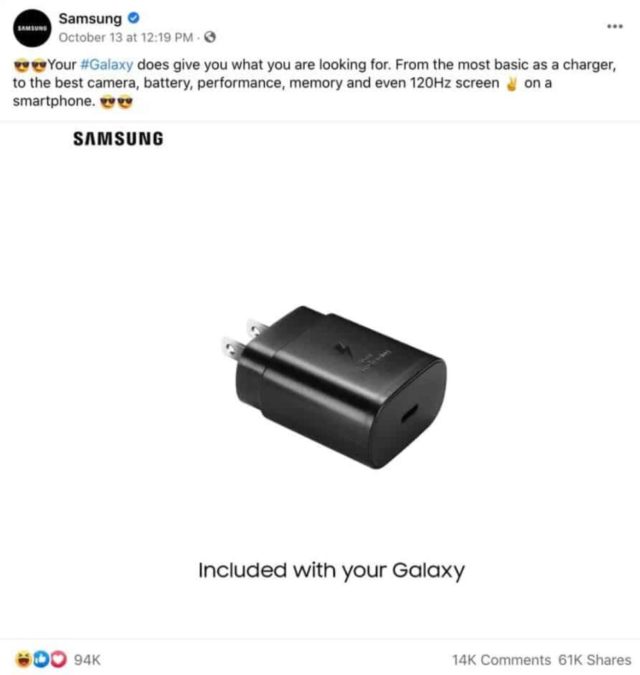 Samsung mocked Apple on removal of charger from iPhone boxes