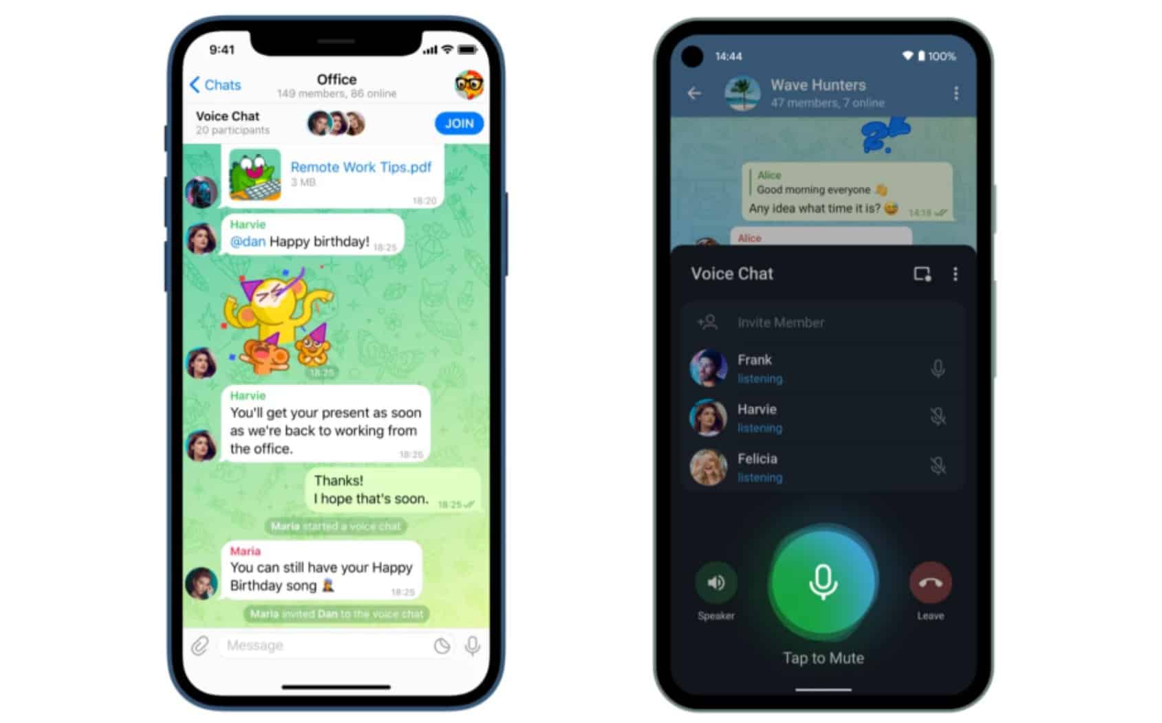 Telegram Launches Group Voice Chats, Brings New Animations for Android Users