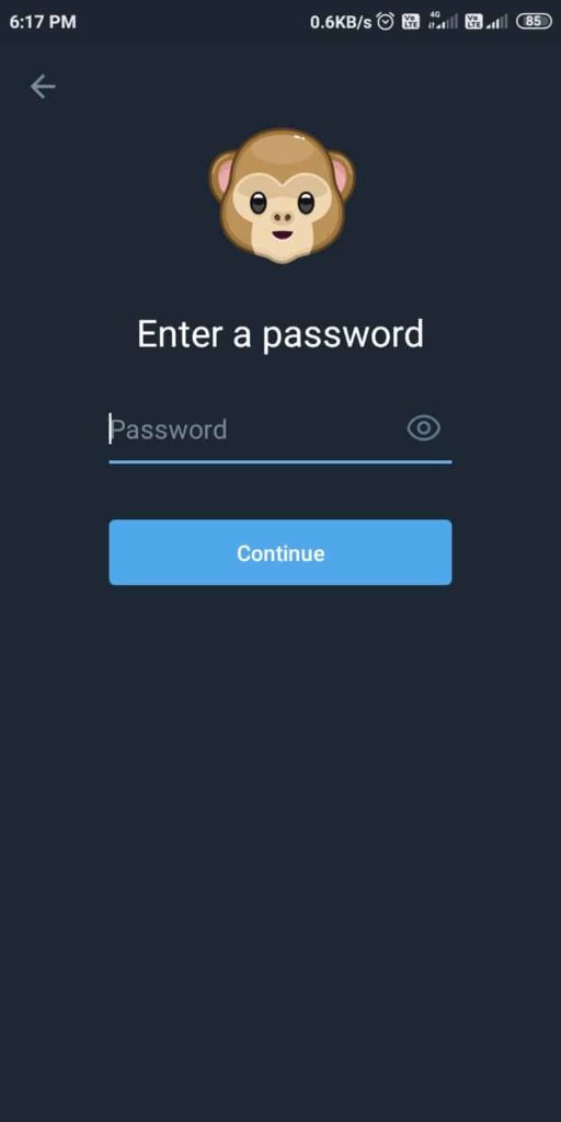 Enter a password