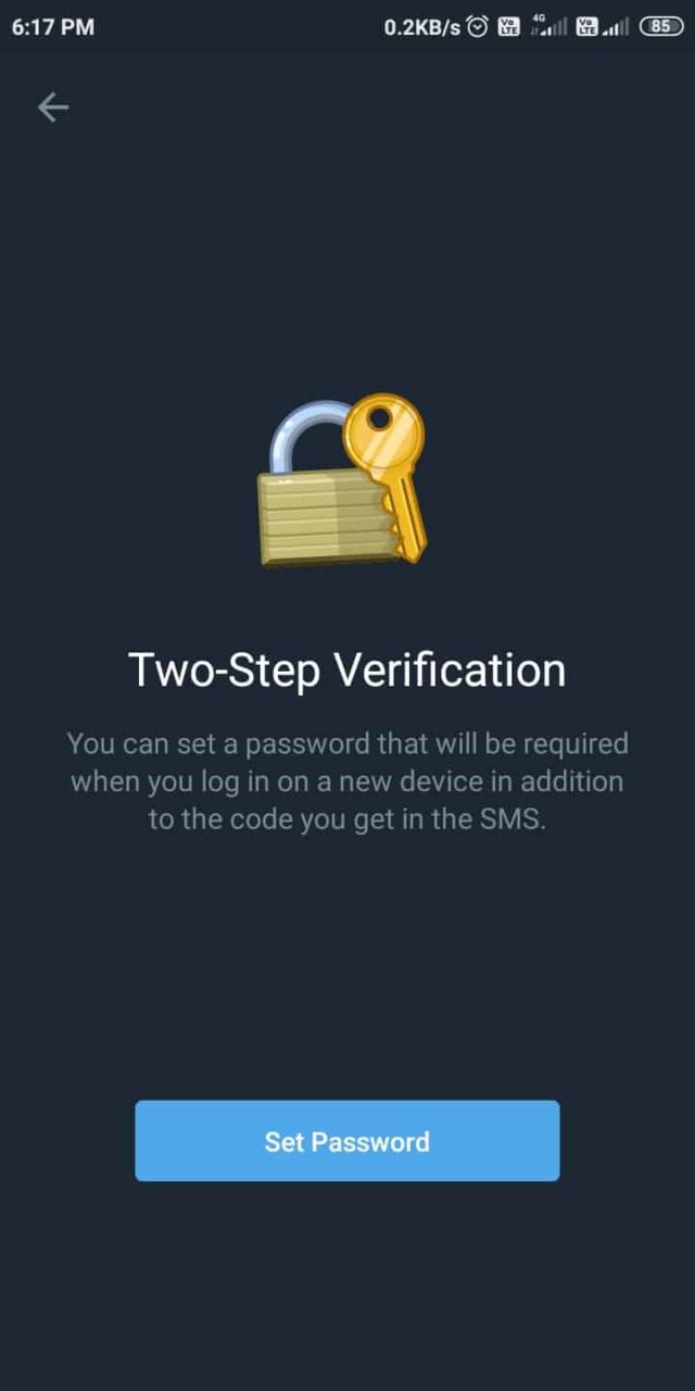 telegram 2 step verification