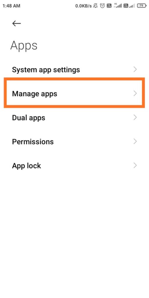 Clear Cache - Manage Apps
